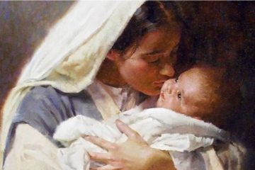 La Virgen María besando al Niño