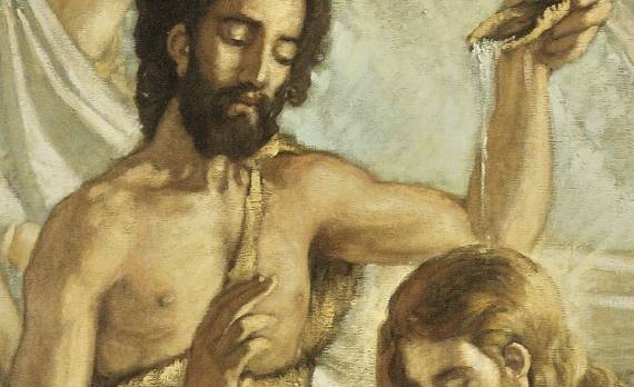 Juan bautizando a Jesús
