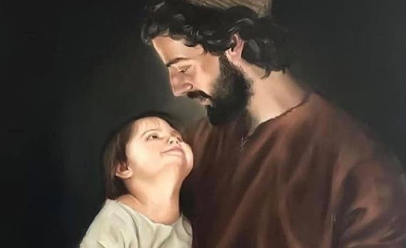 San José con Jesús en brazos