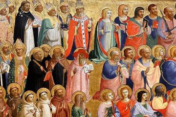 Todos los santos en el cielo