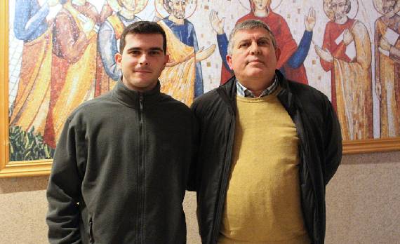 Koke y Germán en el seminario de Madrid